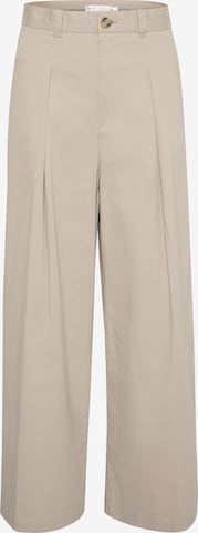Wide Leg Pantalon à pince InWear en beige : devant