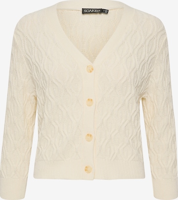 Cardigan SOAKED IN LUXURY en blanc : devant