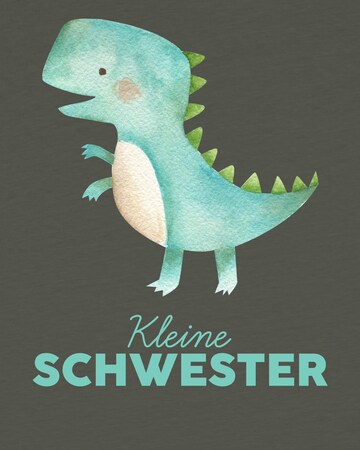 watabout.kids T-Shirt 'Dinosaurier 03 Kleine Schwester' in Grün