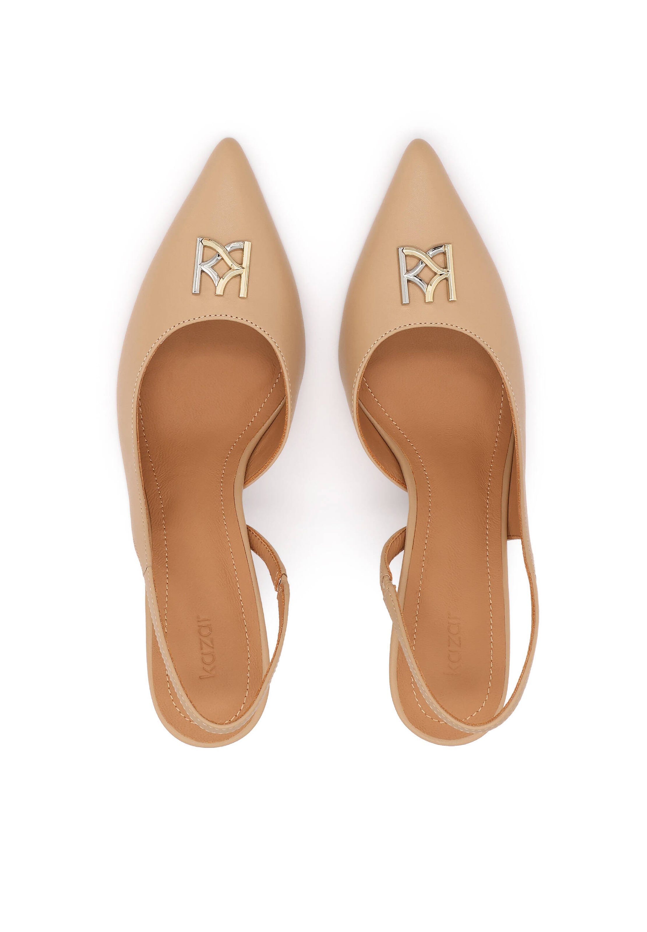 Kazar Slingback Pumps in Beige