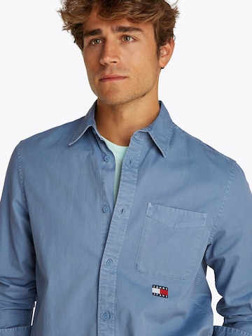 Tommy Jeans Regular Fit Hemd in Blau