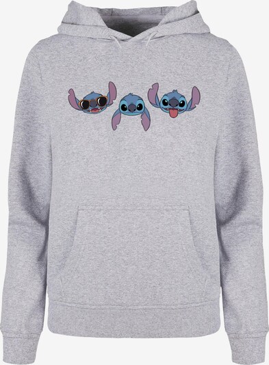 ABSOLUTE CULT Sweatshirt 'Lilo And Stitch - Faces' in rauchblau / hellblau / graumeliert / schwarz, Produktansicht