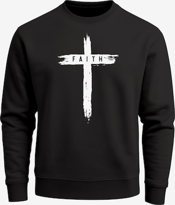 Neverless Sweatshirt 'Faith' in Black: front