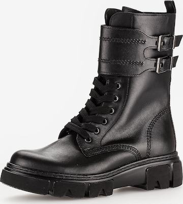 GABOR Lace-Up Ankle Boots in Black: front