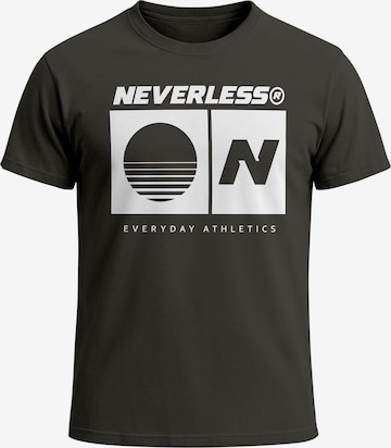 Neverless Shirt 'Sunset Sport Logo' in Grey: front