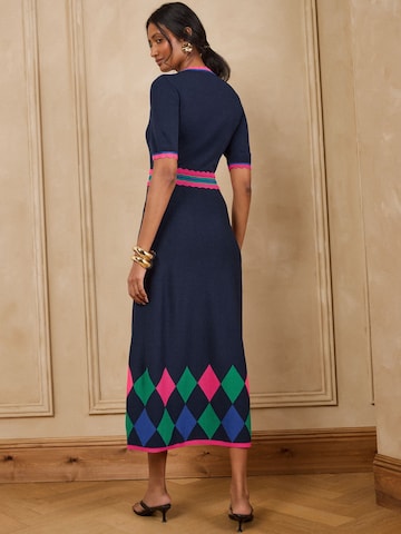love & roses Knit dress in Blue