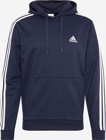 ADIDAS SPORTSWEAR Sportovní mikina 'Essentials 3-Stripes' – modrá: přední strana