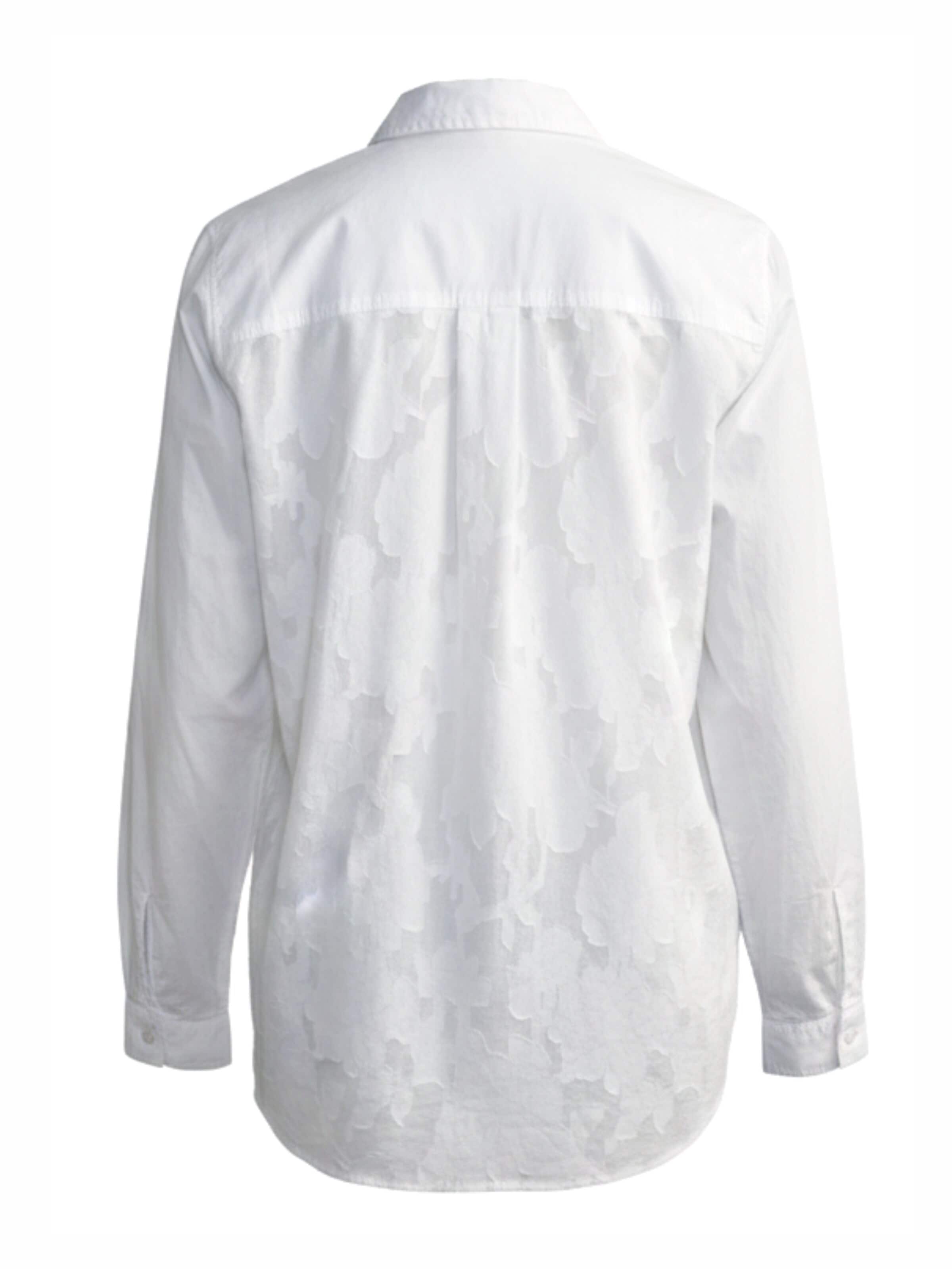 LIKS. Munich Blus 'Bluse mit Jacquard Rückenteil - GinaC' i vit