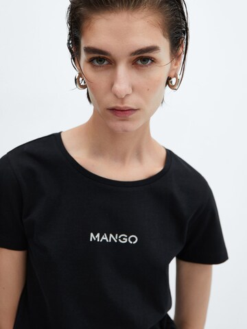 MANGO Majica | črna barva