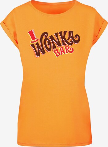 ABSOLUTE CULT Shirt 'Willy Wonka' in Oranje: voorkant