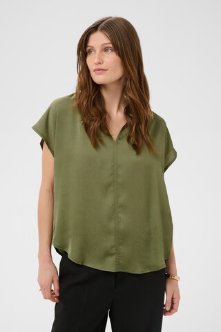 SOAKED IN LUXURY Blouse in Groen: voorkant