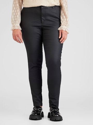 Vero Moda Curve Skinny Nadrág 'Leah' - fekete: elől