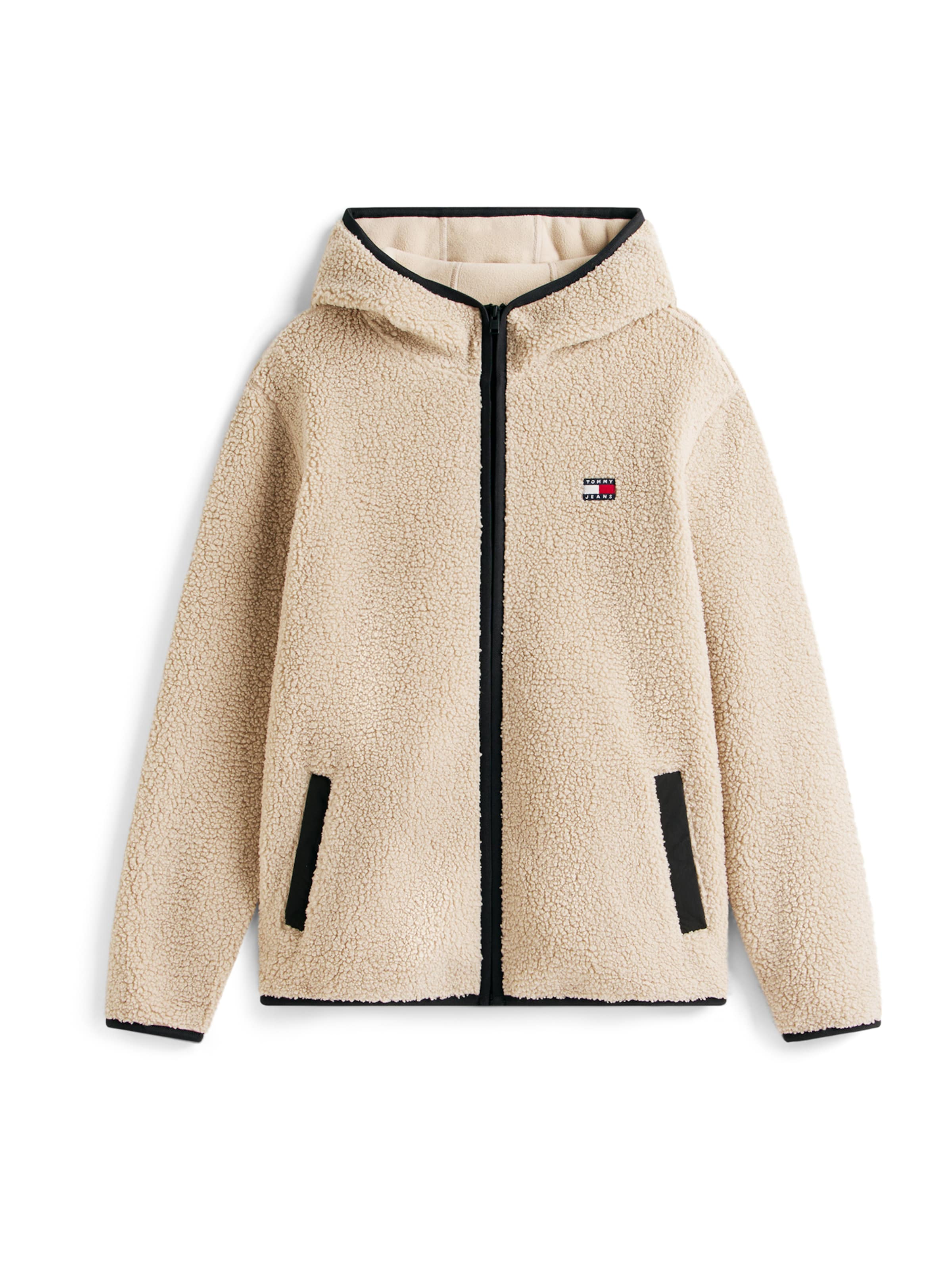 Jachetă  fleece de la Tommy Jeans pe bej: față