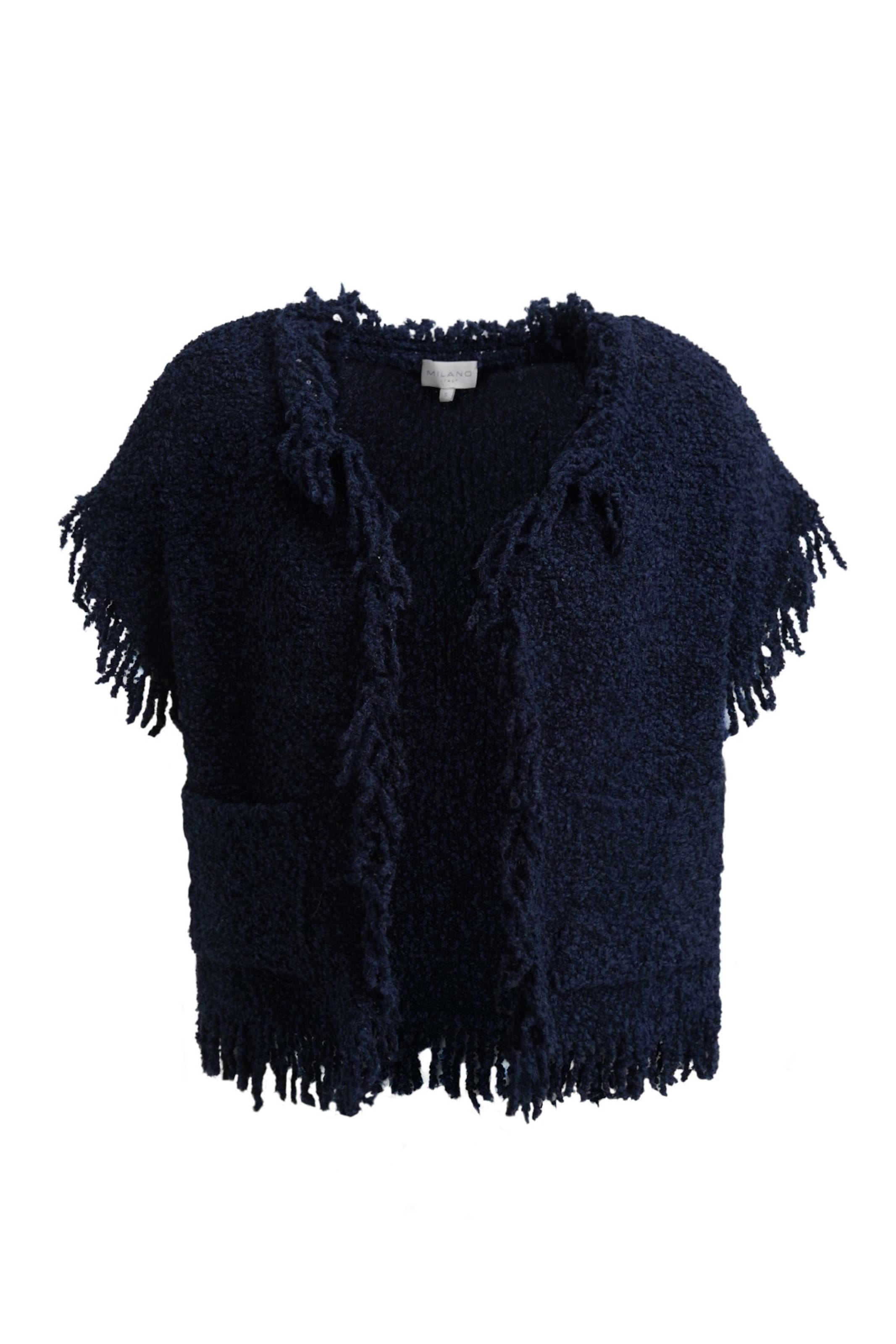 Milano Italy Knitted Vest in Blue: front
