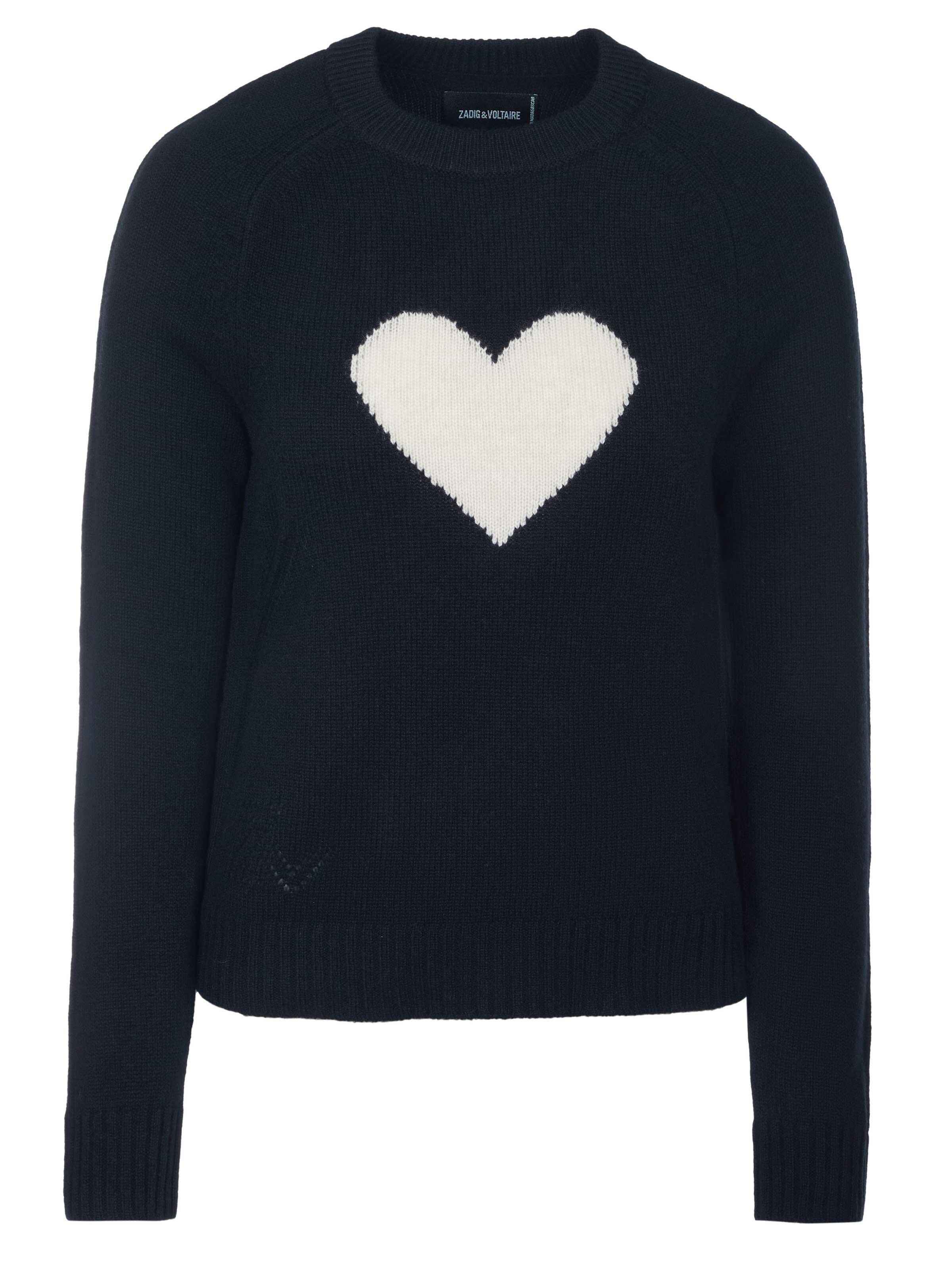 Zadig & Voltaire Sweater 'Zadig & Voltaire LILI WS HEART Pullover schwarz' in XS in Black, Item view