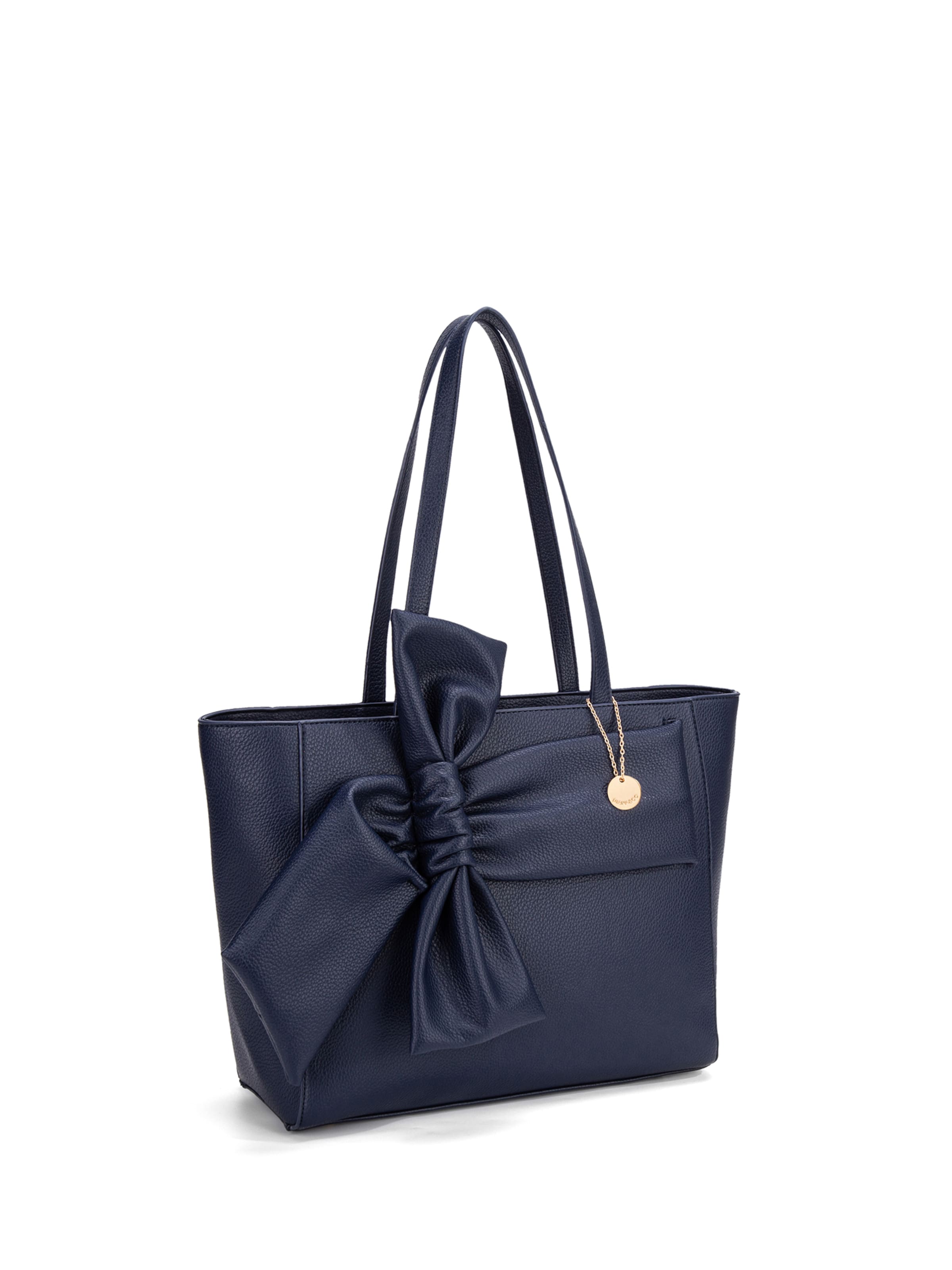 Borsa a spalla 'Borsa a Spalla Donna Velvetine Elite - Pelle Vegana PU con Fiocco' di Diana&Co. in blu