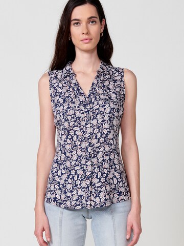 KOROSHI Blouse in Blue: front