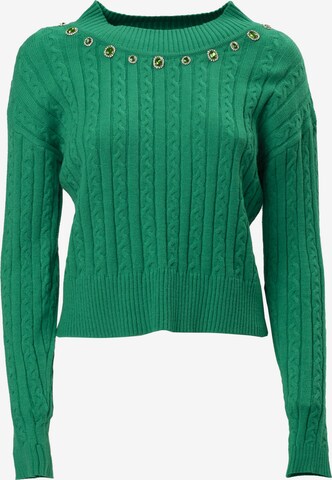 Pull-over Influencer en vert : devant