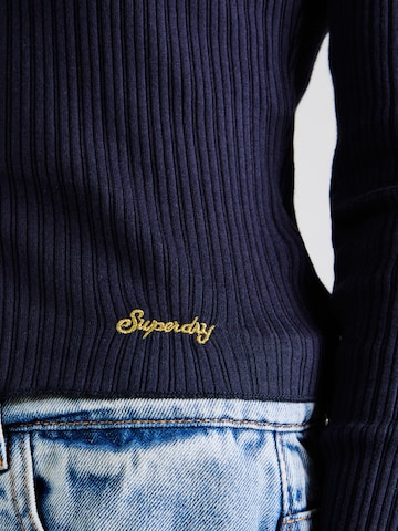 Superdry & Co Strickjacke 'ESSENTIAL' in Blau