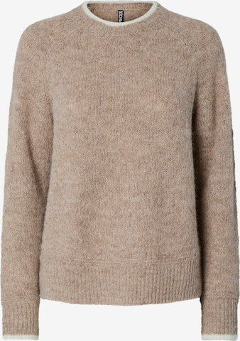 smėlio PIECES Megztinis 'PCIvy': priekis