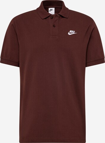 T-Shirt Nike Sportswear en marron : devant