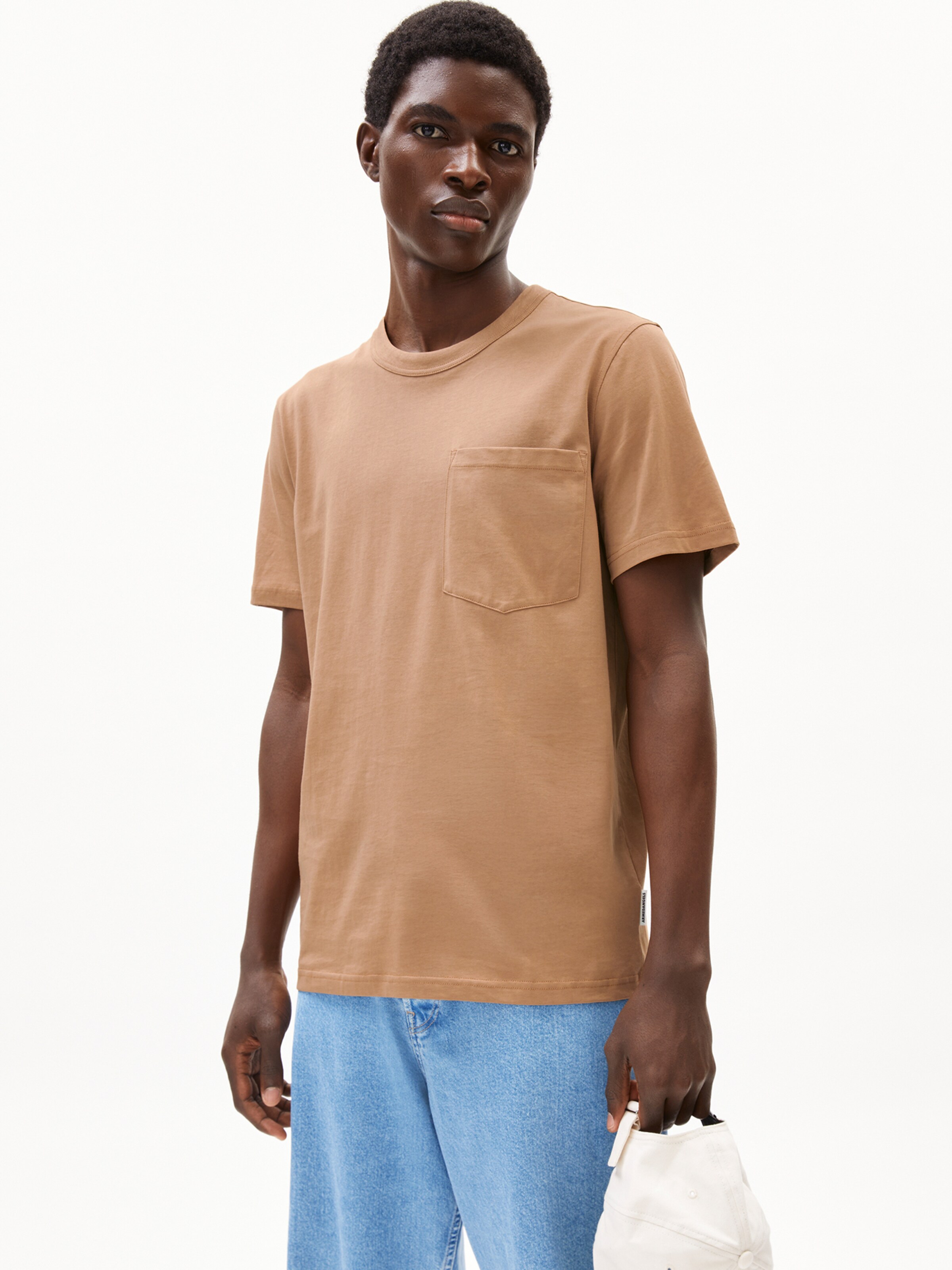 ARMEDANGELS Shirt ' MAARKOS POCKET ' in Brown: front