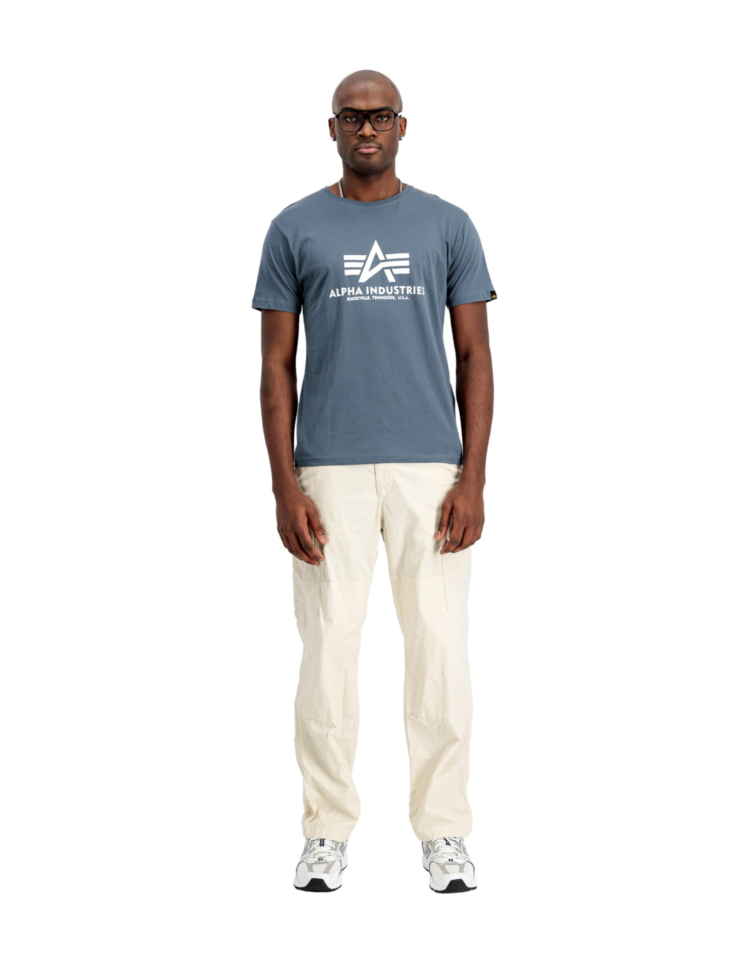 Tricou de la ALPHA INDUSTRIES pe albastru