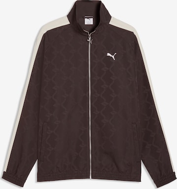 PUMA Trainingsjacke 'T7' in Braun: Vorderseite