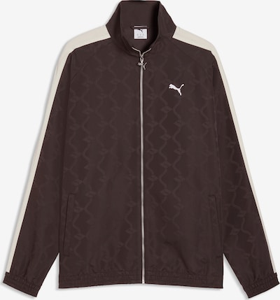 PUMA Treenitakki 'T7' värissä suklaa / valkoinen, Tuotenäkymä