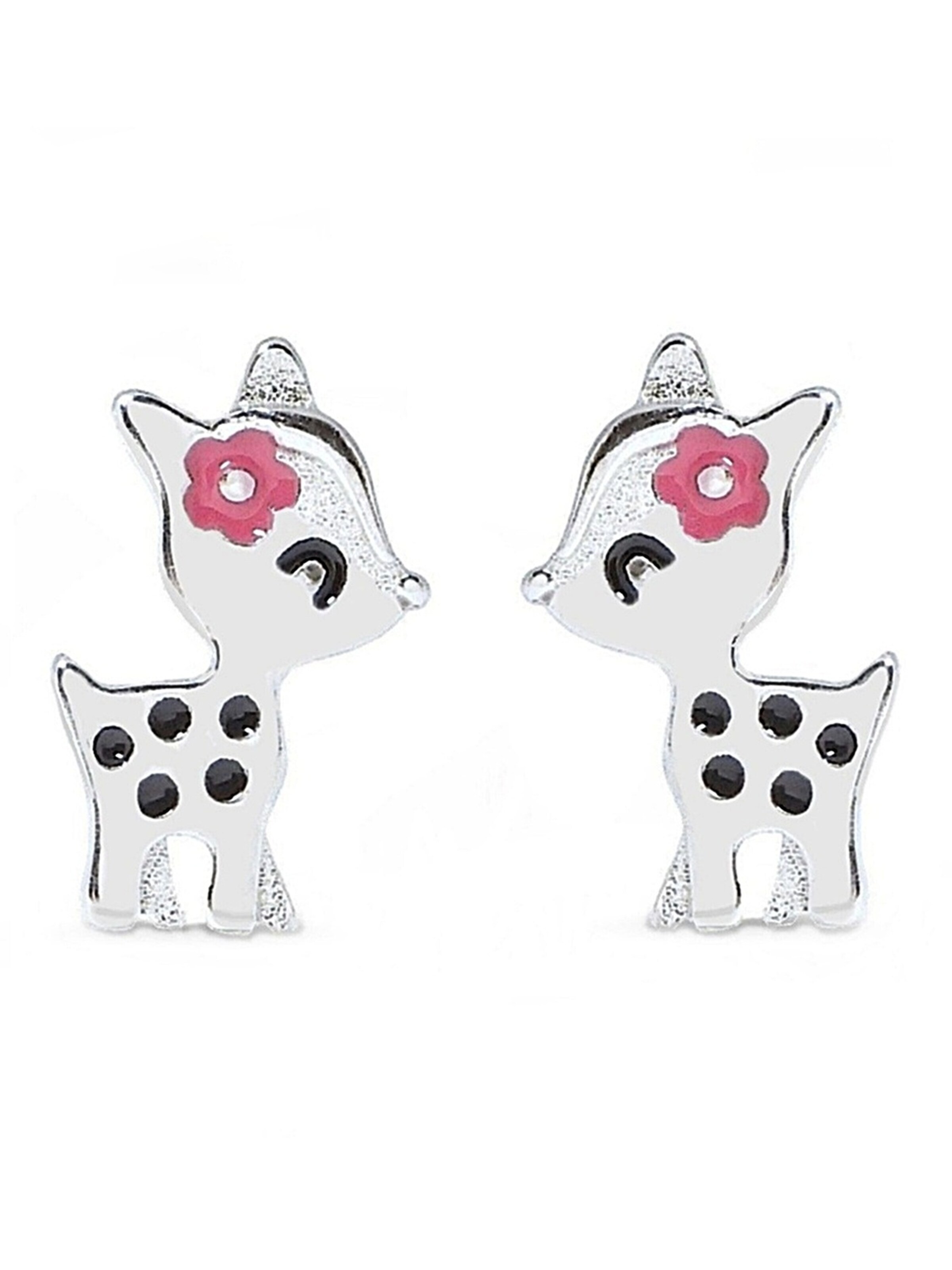 Goldene Hufeisen Earrings 'Rehkitz' in Silver: front