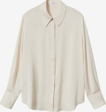 MANGO Blouse 'IDEALE' in Beige: voorkant