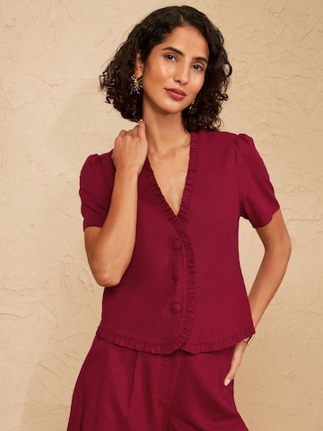love & roses Bluse in Rot