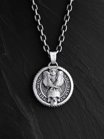 Pendentif 'THE WISE ARE SILENT' REYTEL en argent