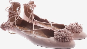 Aquazzura Flats & Loafers in 42 in Pink: front