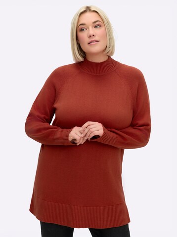 SHEEGO Свитер в Красный: спереди