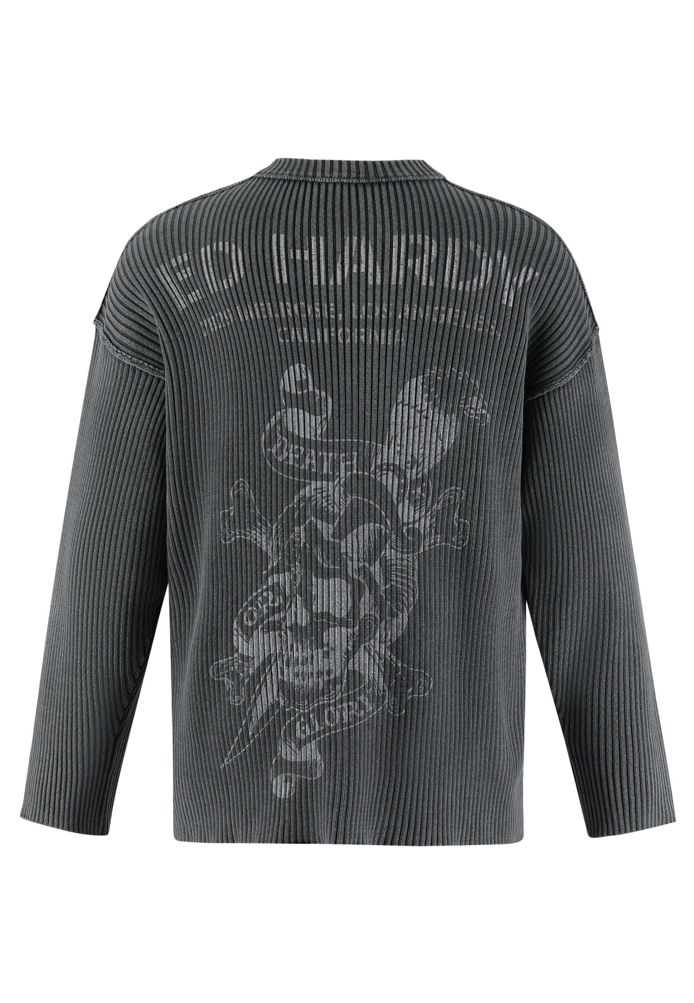 Ed Hardy Πουλόβερ σε γκρι: μπροστά