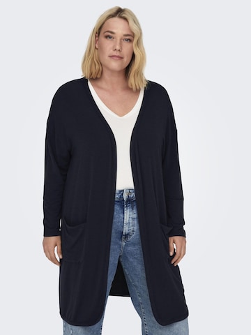 ONLY Carmakoma Knit Cardigan in Blue: front