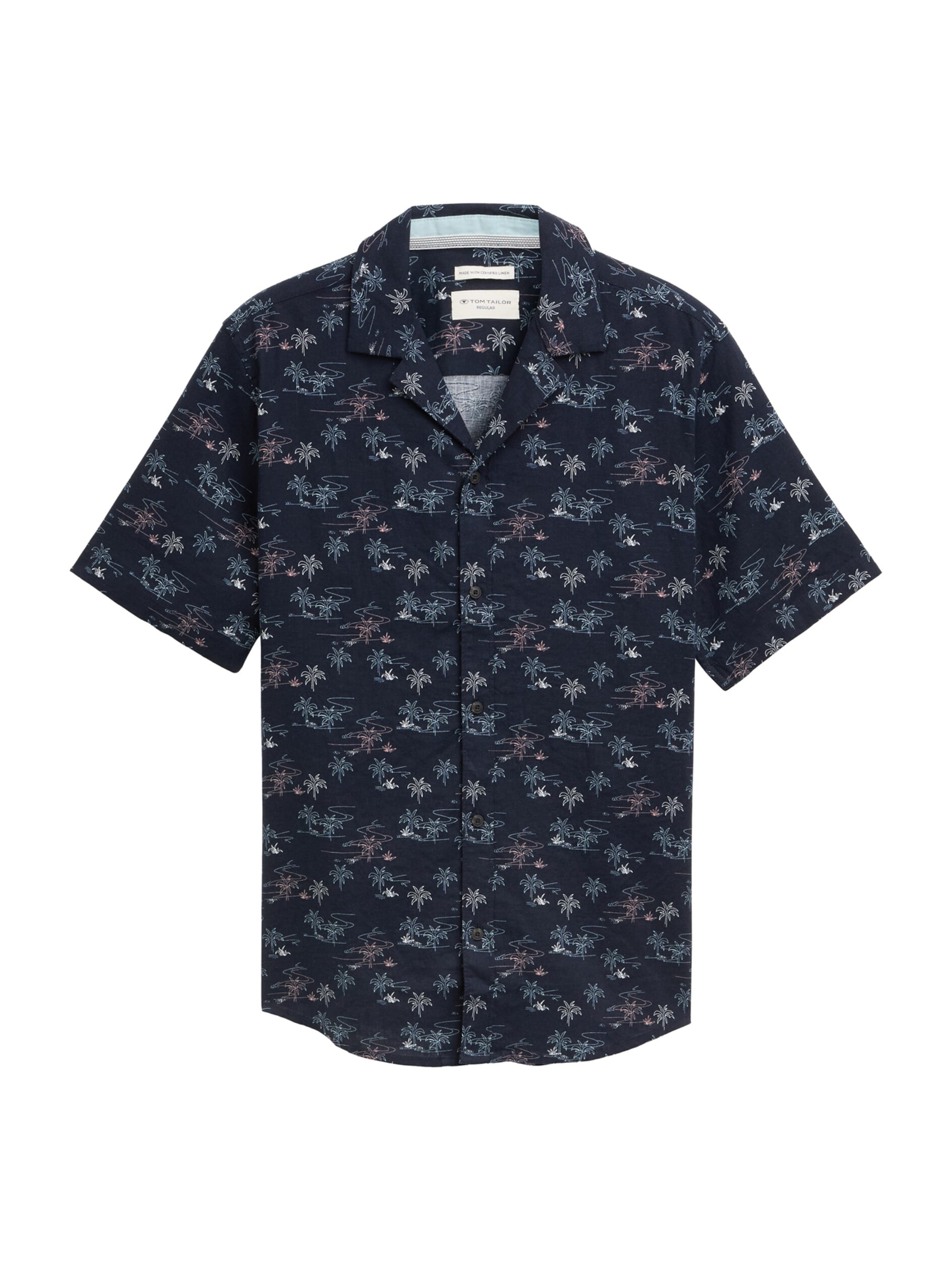 TOM TAILOR Regular fit Button Up Shirt in Blue: front