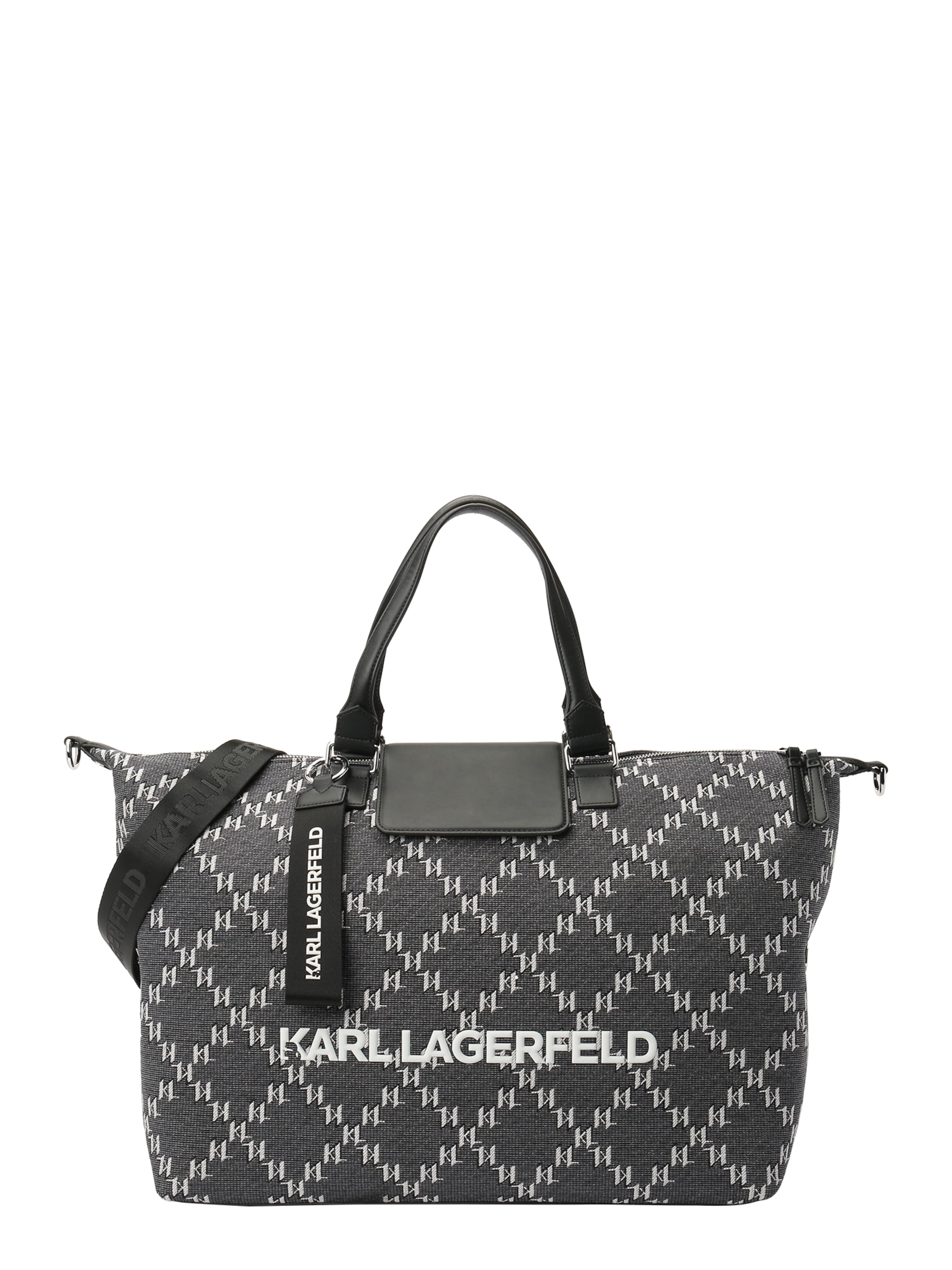 Sac week-end Karl Lagerfeld en gris : devant