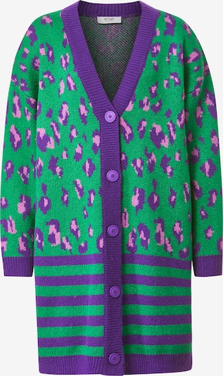 Angel of Style Cardigan en vert / violet / rose clair, Vue avec produit