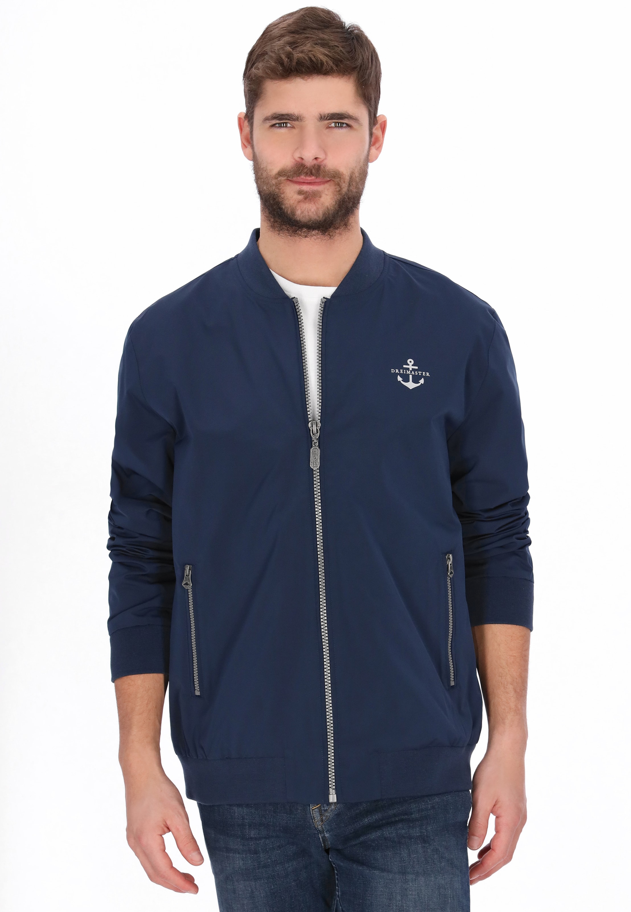 DreiMaster Maritim - Casaco meia-estação em azul: frente