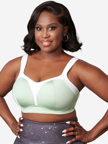 SugarShape High Support Sports bra 'Motivation' in Green: front