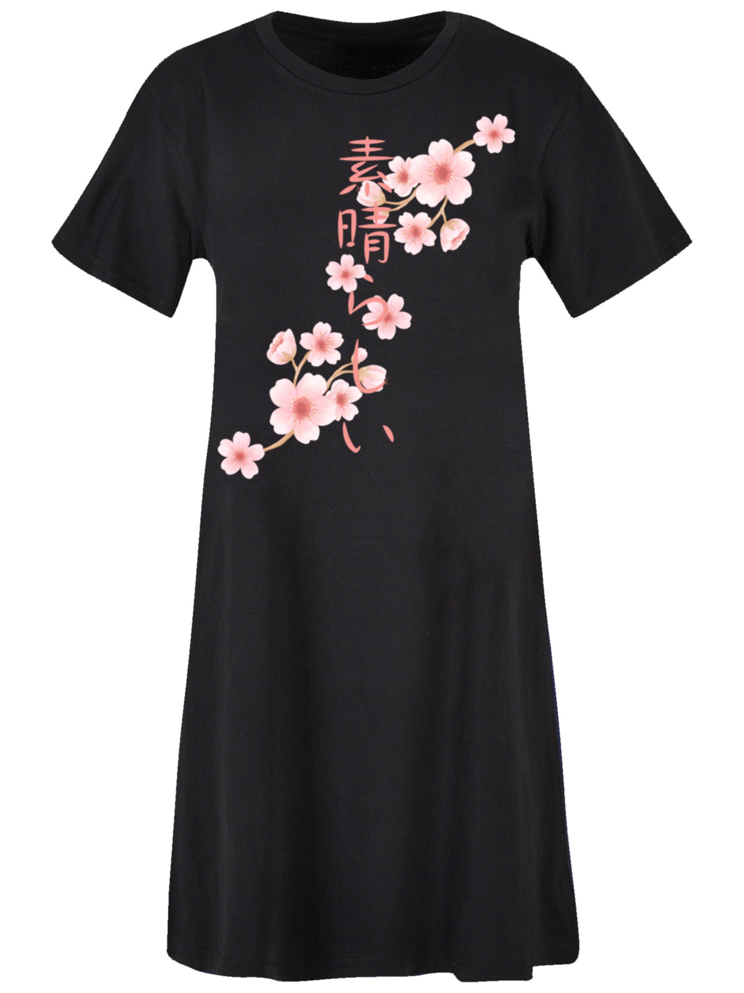 Robe 'Kirschblüten Asien' F4NT4STIC en noir : devant