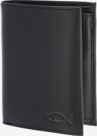 Portamonete di OXMOX in nero: frontale