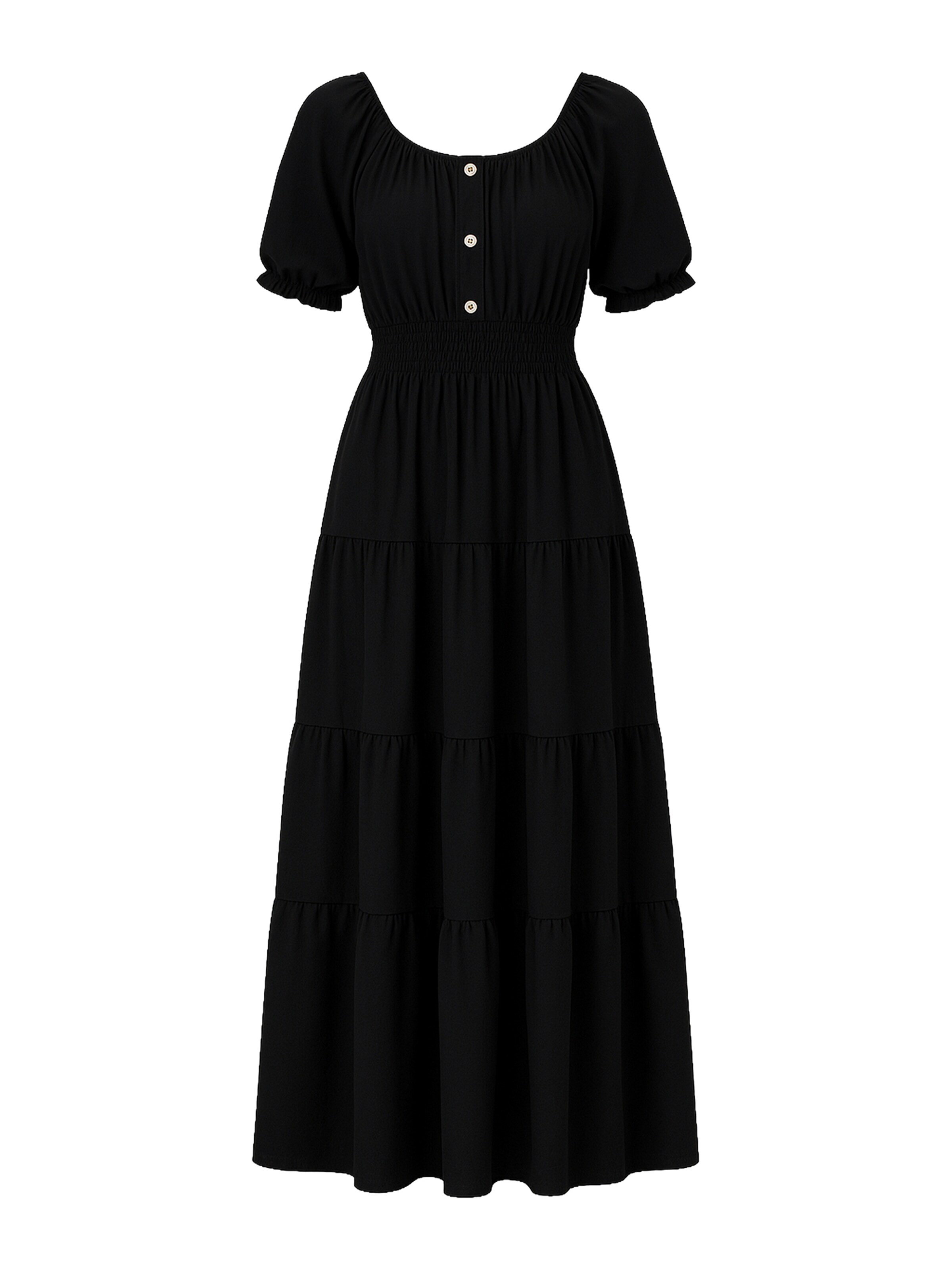 Robe Elara en noir : devant