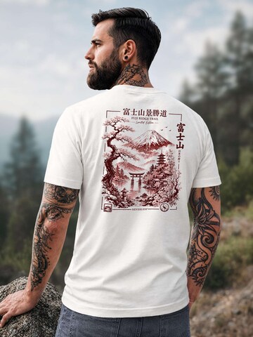 Neverless Shirt 'Mount Fuji' in White