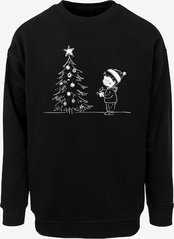 Merchcode Sweatshirt 'Christmas Cute Kid' in Schwarz: Vorderseite