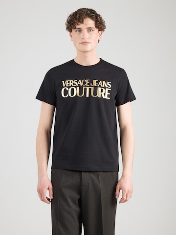 T-Shirt Versace Jeans Couture en noir : devant
