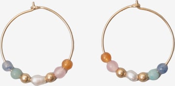 Boucles d'oreilles fejn en or : devant