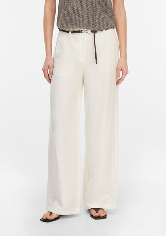 COMMA Wide Leg Hose in Weiß: Vorderseite